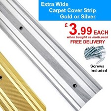 Extra wide carpet cover strip