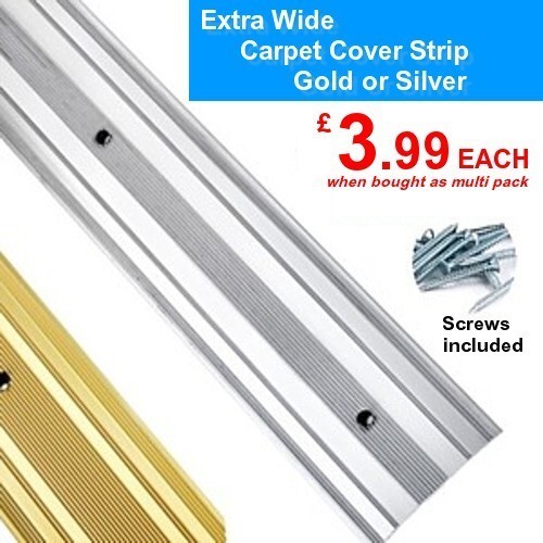Extra wide carpet cover strip